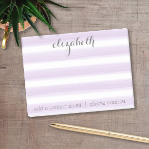Pastel Lilac and Grey Stationery Suite for Women Post-it Notes