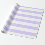 Pastel Lilac and White Wide Horizontal Striped Wrapping Paper<br><div class="desc">Pastel Lilac and White Wide Horizontal Striped Wrapping Paper</div>