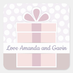 Pastel Lilac Box Personalised Gift Label