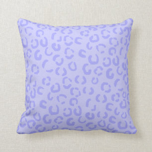 Pastel Lilac Purple Leopard Print Pattern. Cushion