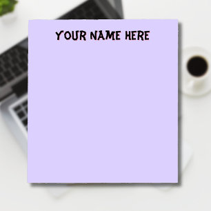 Pastel Lilac Unique Personalised Teacher Gifts Notepad