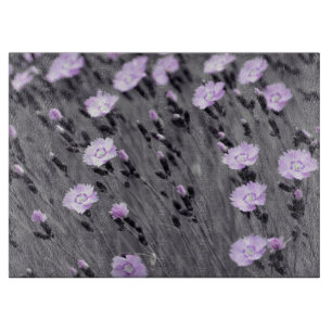 Pastel Lilac Wildflowers Cutting Board