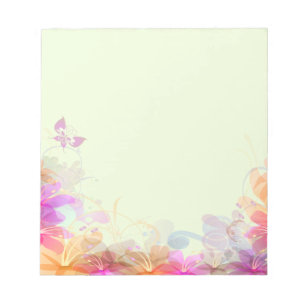 Pastel Lilies Wedding Notepad