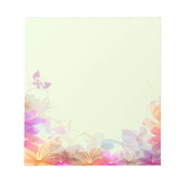 Pastel Lilies Wedding Notepad (Front)