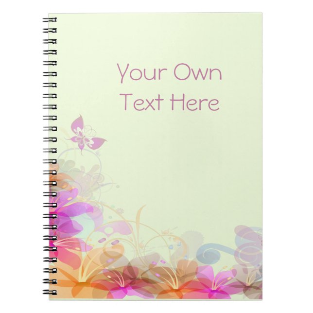 Pastel Lilies Wedding Spiral Notebook (Front)