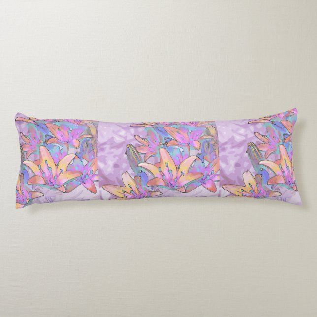 Pastel Lily Love Body Cushion (Back)