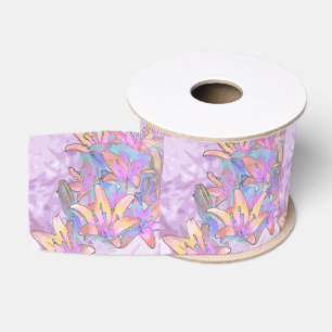 Pastel Lily Love Grosgrain Ribbon