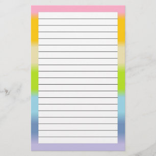 Pastel Lined Stationery