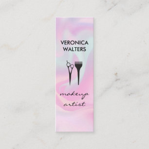 Pastel Liquid Background Brushed Makeup Tools Mini Business Card