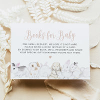 Pastel Little Bunny Rabbit Books for Baby Card
