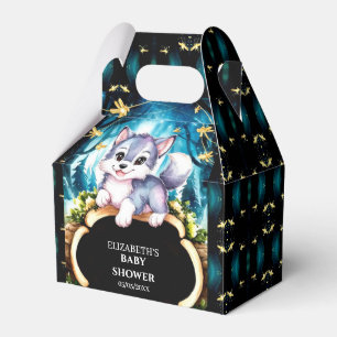 Pastel Little Wolf Baby Shower Favour Box