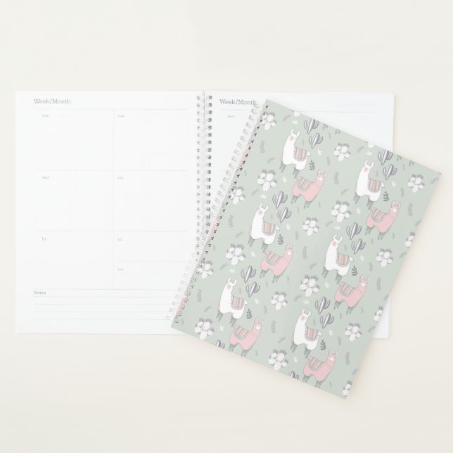 Pastel Llama Pattern Planner (Display)
