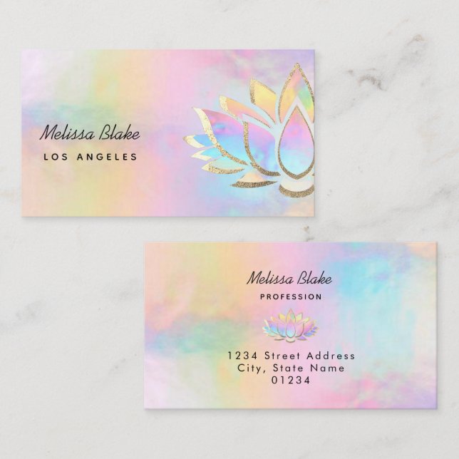 •pastel lotus design business card (Front/Back)