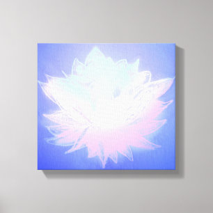Pastel Lotus Texture Oil Look Painting on Canvas Print