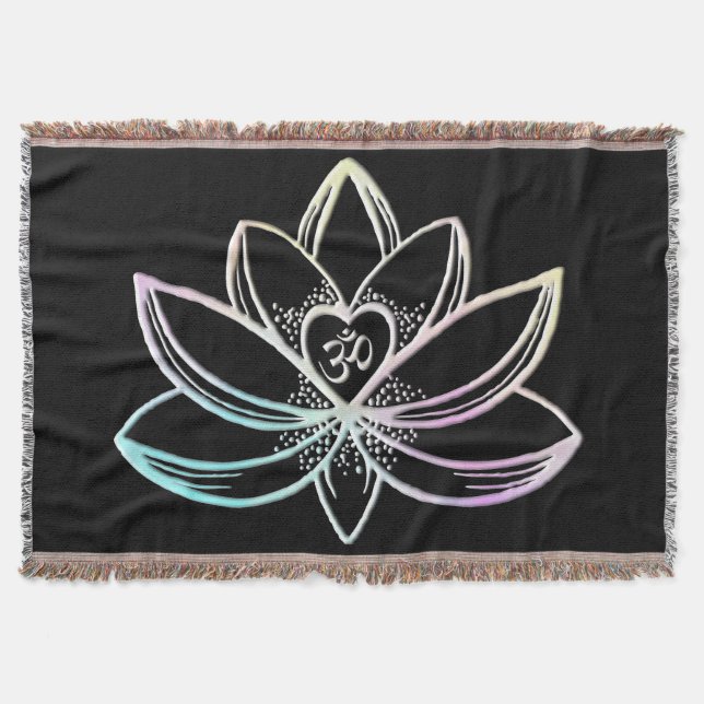 Pastel Lotus  Throw Blanket (Front)