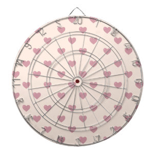 Pastel Love Hearts Dartboard
