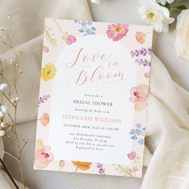 Pastel Love in Bloom Floral Bridal Shower Invitation (Creator Uploaded)