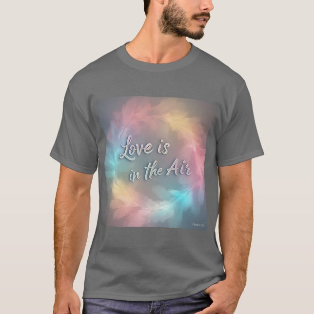 Pastel Love Is In Air Mens Tshirt (Front)