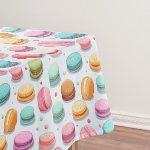 Pastel Macarons Theme Party Tablecloth
