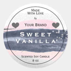 Pastel  Made With Love Product Packaging Label  