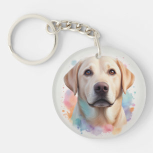 Pastel Magical Labrador Retriever Artwork Key Ring