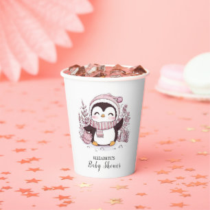 Pastel Magical Penguin Baby Shower Paper Cups