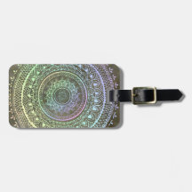 Pastel Mandala Luggage Tag