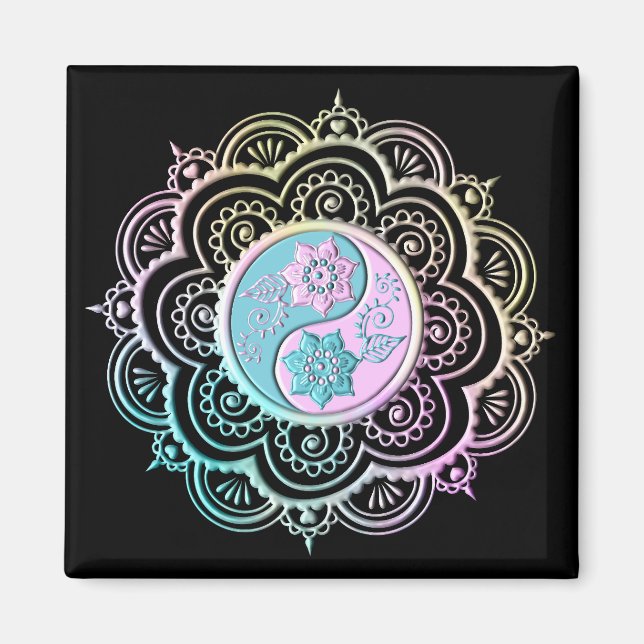 Pastel Mandala Magnet (Front)