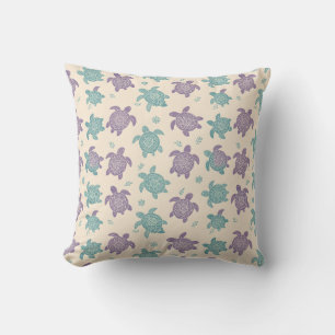 Pastel Mandala Turtle Pattern Cushion