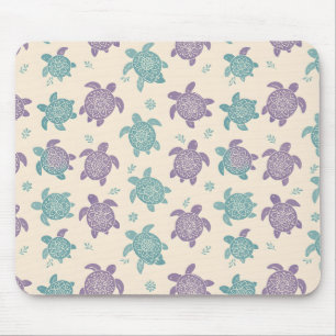 Pastel Mandala Turtle Pattern Mouse Pad