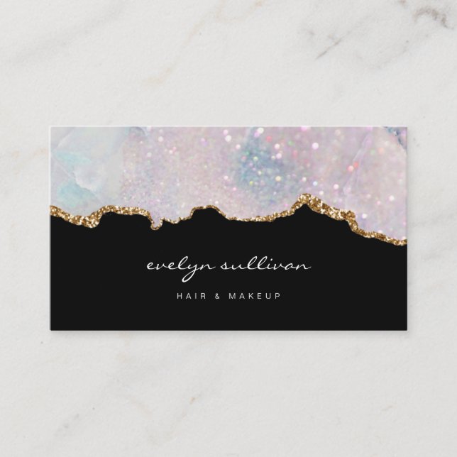 pastel marble business card (Front)