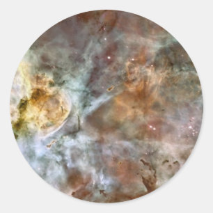 Pastel Marble in the Carina Nebula Classic Round Sticker