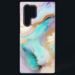 Pastel marble ink abstract glitter art samsung galaxy case<br><div class="desc">Image of colourful liquid marble ink texture with glitter accents.</div>