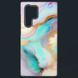 Pastel marble ink abstract glitter art samsung galaxy case<br><div class="desc">Image of colourful liquid marble ink texture with glitter accents.</div>