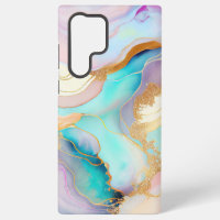 Pastel marble ink abstract glitter art
