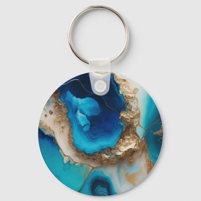  Pastel marble Key Ring (Front)
