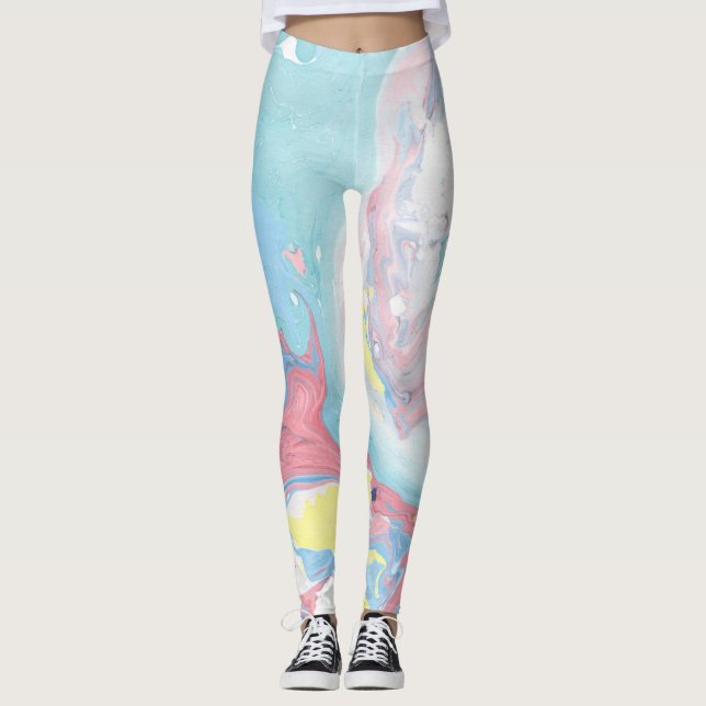 Pastel Marble Leggings (Front)