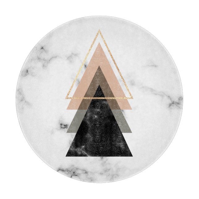 Pastel Marble Print Design Cutting Board (Front)