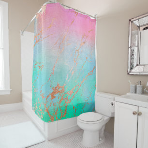 PASTEL MARBLE SHOWER CURTAIN