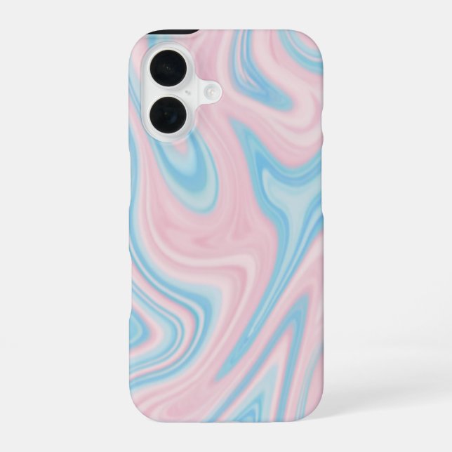 "Pastel Marble Swirl iPhone 16 Slim Fit Case - Sof (Back)