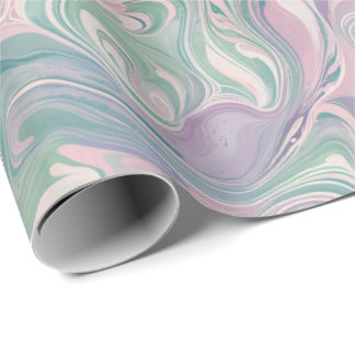 Pastel Marble Swirl Wrapping Paper