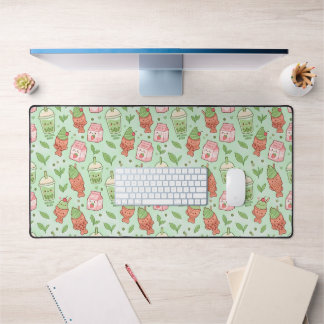 Pastel Matcha & Cafe Sweets Desk Mat