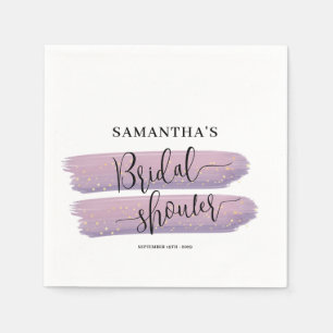Pastel Mauve Celestial Bridal Shower Welcome Napkin