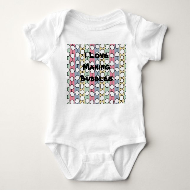 Pastel MCM Colourful Lines  Baby Bodysuit (Front)