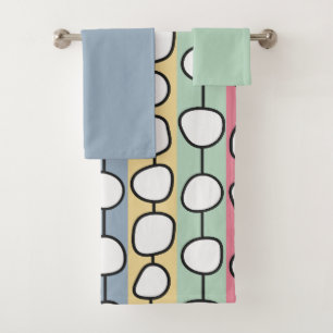 Pastel MCM Colourful Lines Bath Towel Set