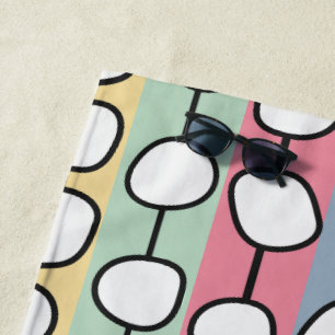 Pastel MCM Colourful Lines Beach Towel