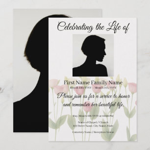Pastel memorial invitation
