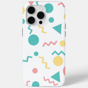 Pastel Memphis Geometric Pattern iPhone 15 Pro Max Case