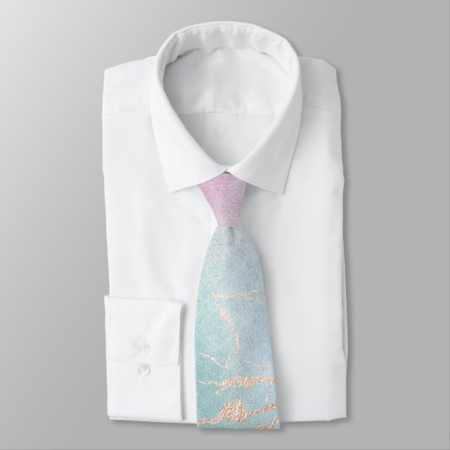 Pastel men’s tie pink green gold new design (Tied)
