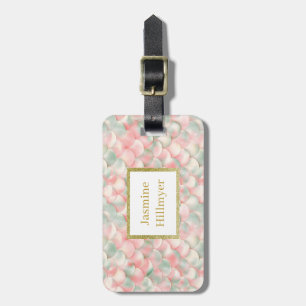 Pastel Mermaid gold GLITTER CUSTOM LUGGAGE TAG